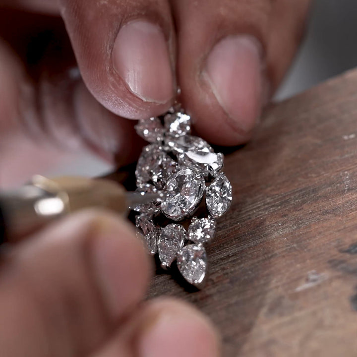 Carmona Lab Grown Diamond Elegant Drop Earrings