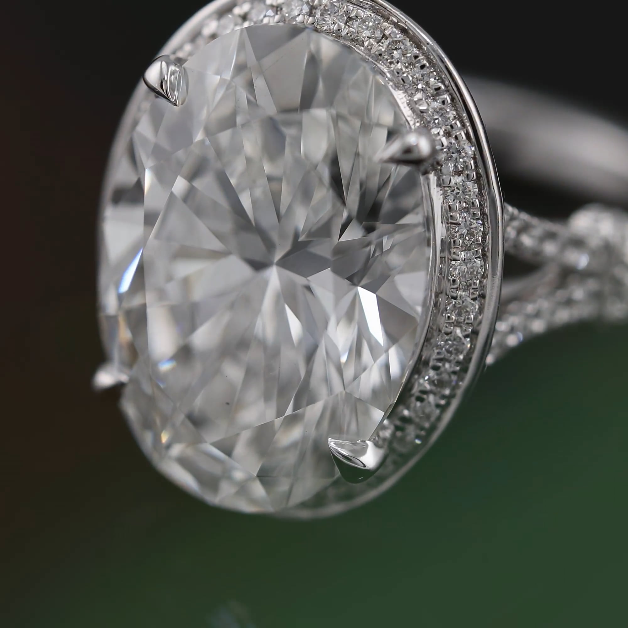 Oval Cut Halo Engagement Ring