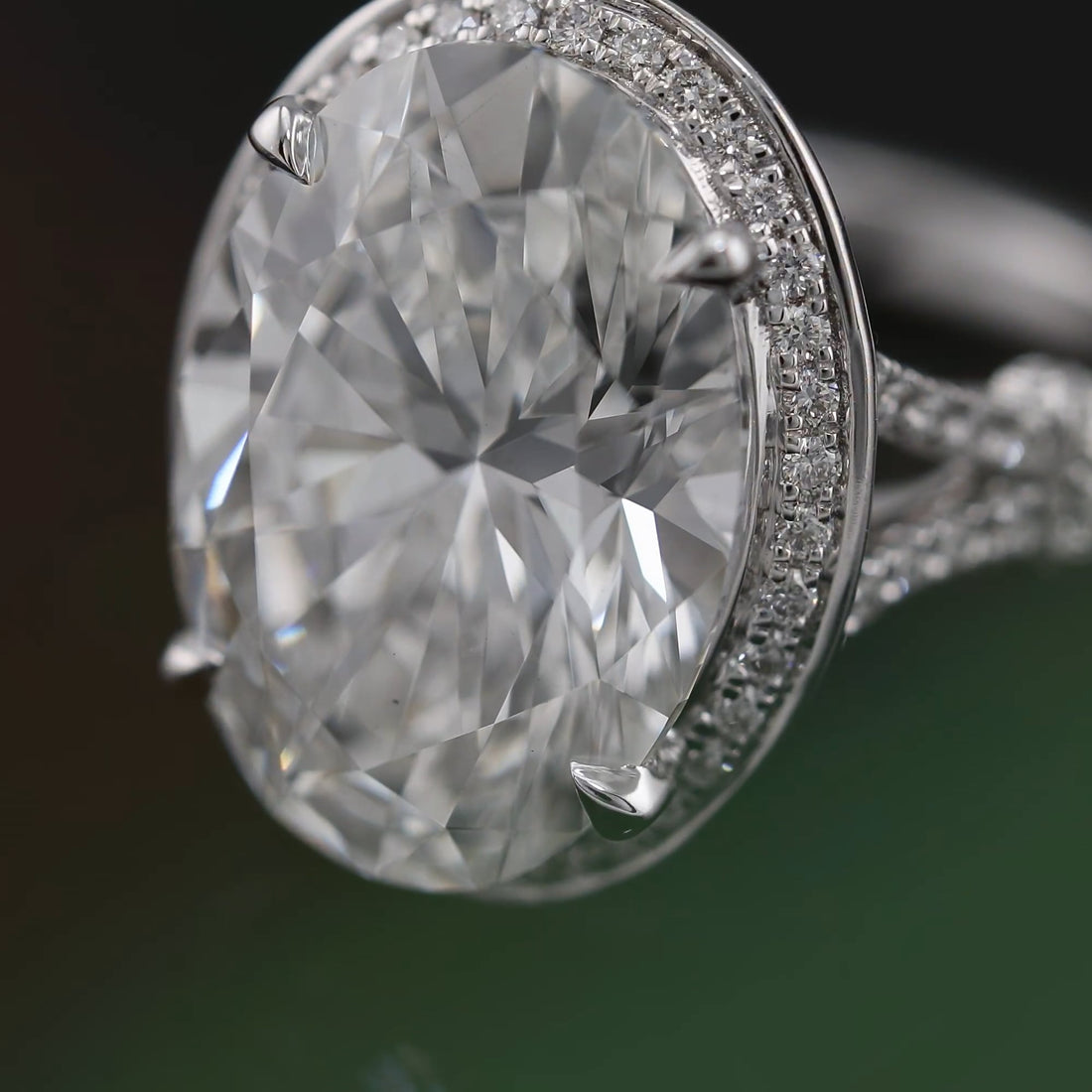 Oval Cut Halo Engagement Ring