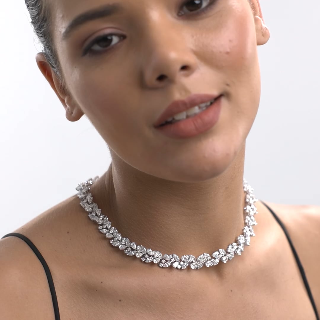 Luxury Mixed Shape Lab Diamond Necklace for Women