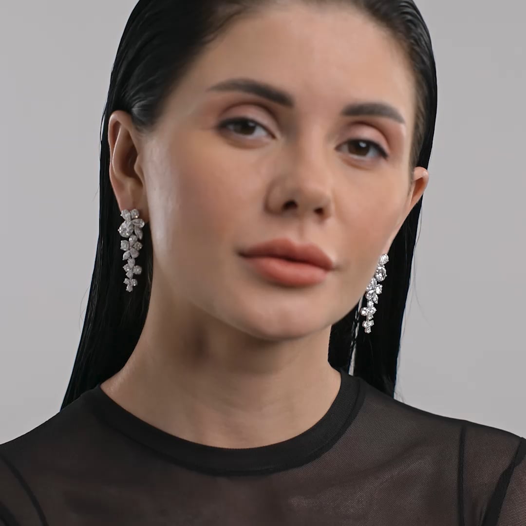 Carmona Lab Grown Diamond Elegant Drop Earrings