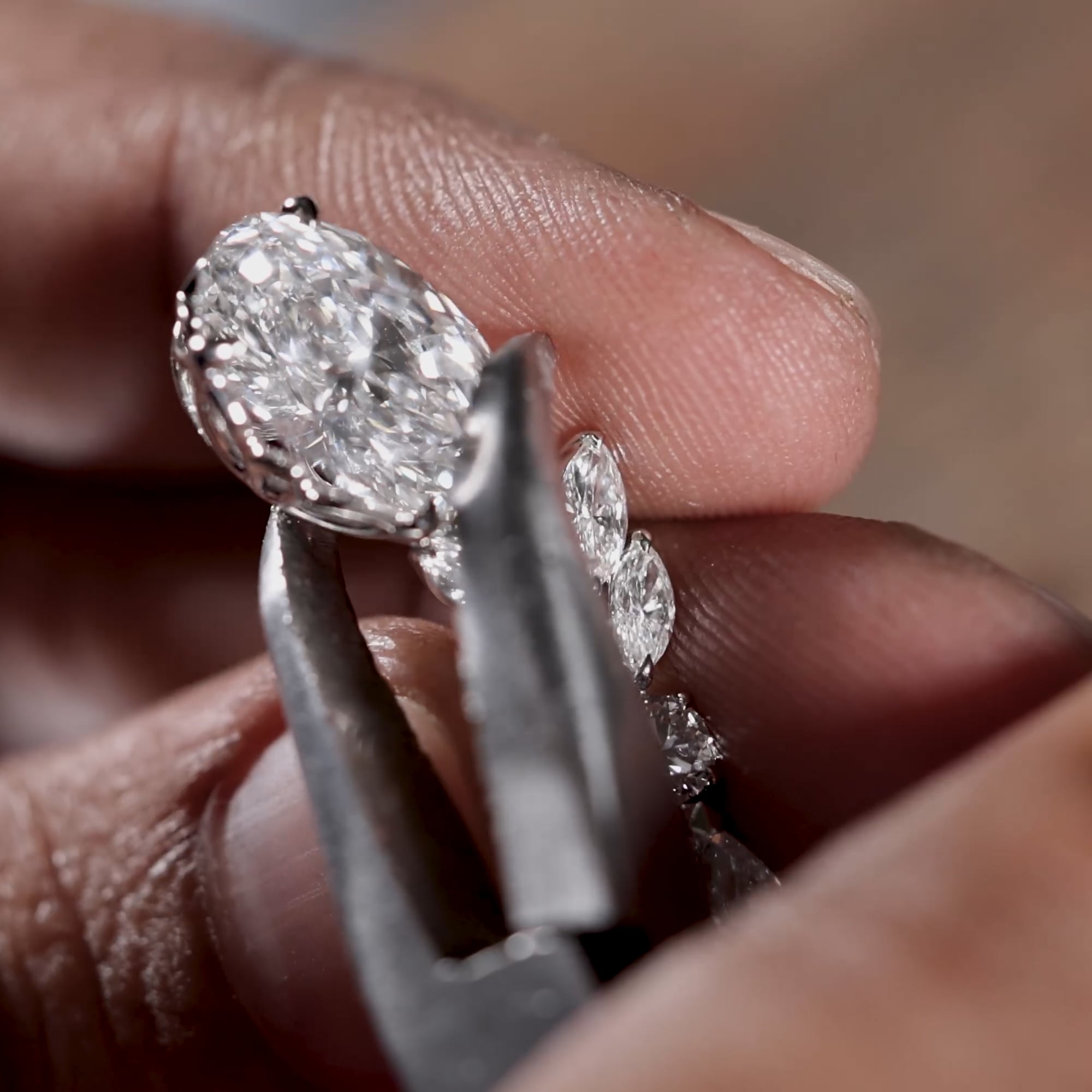 Aurielle Contemporary Lab Grown Diamond Art Earrings