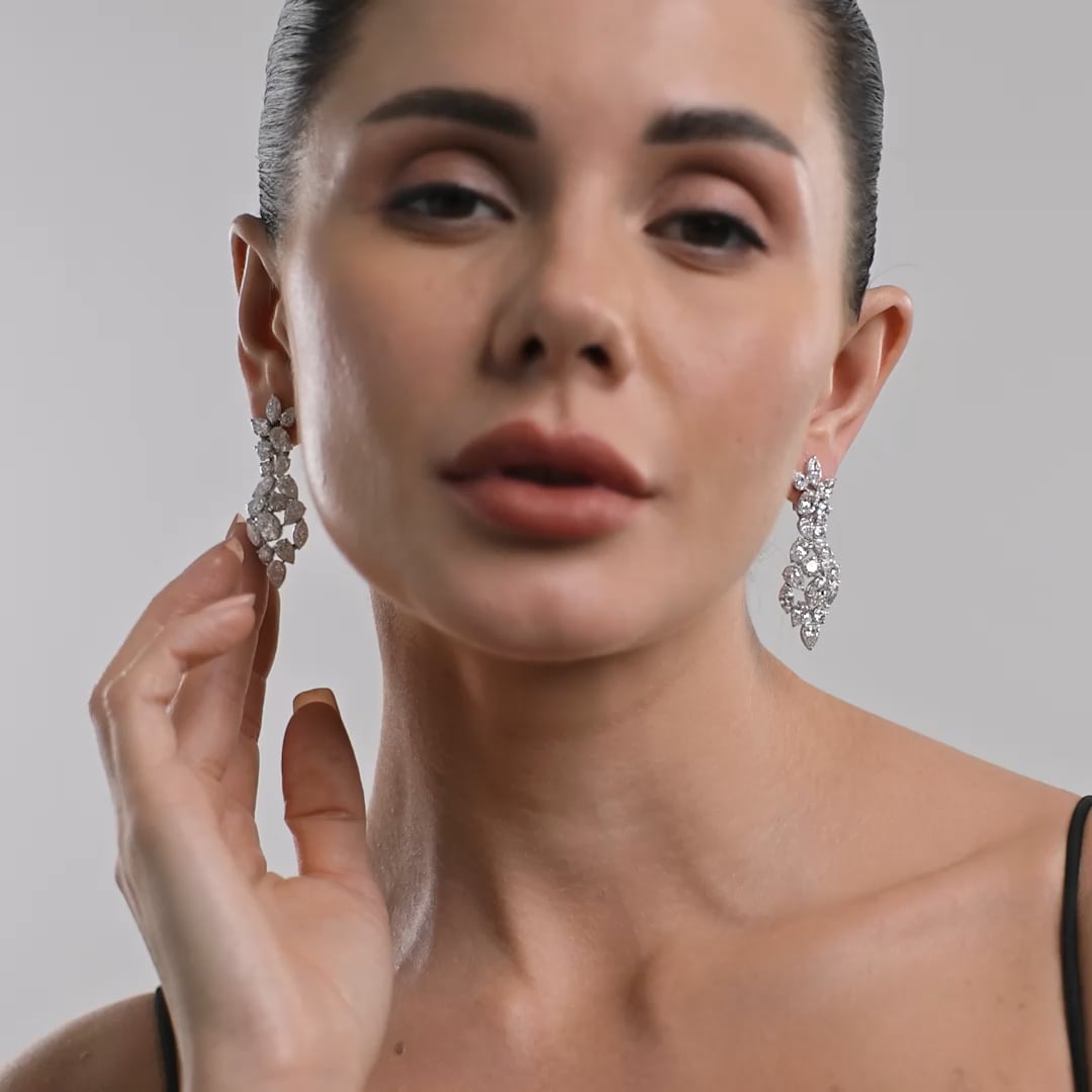 Mumbai Lab Grown Diamond Statement Earrings