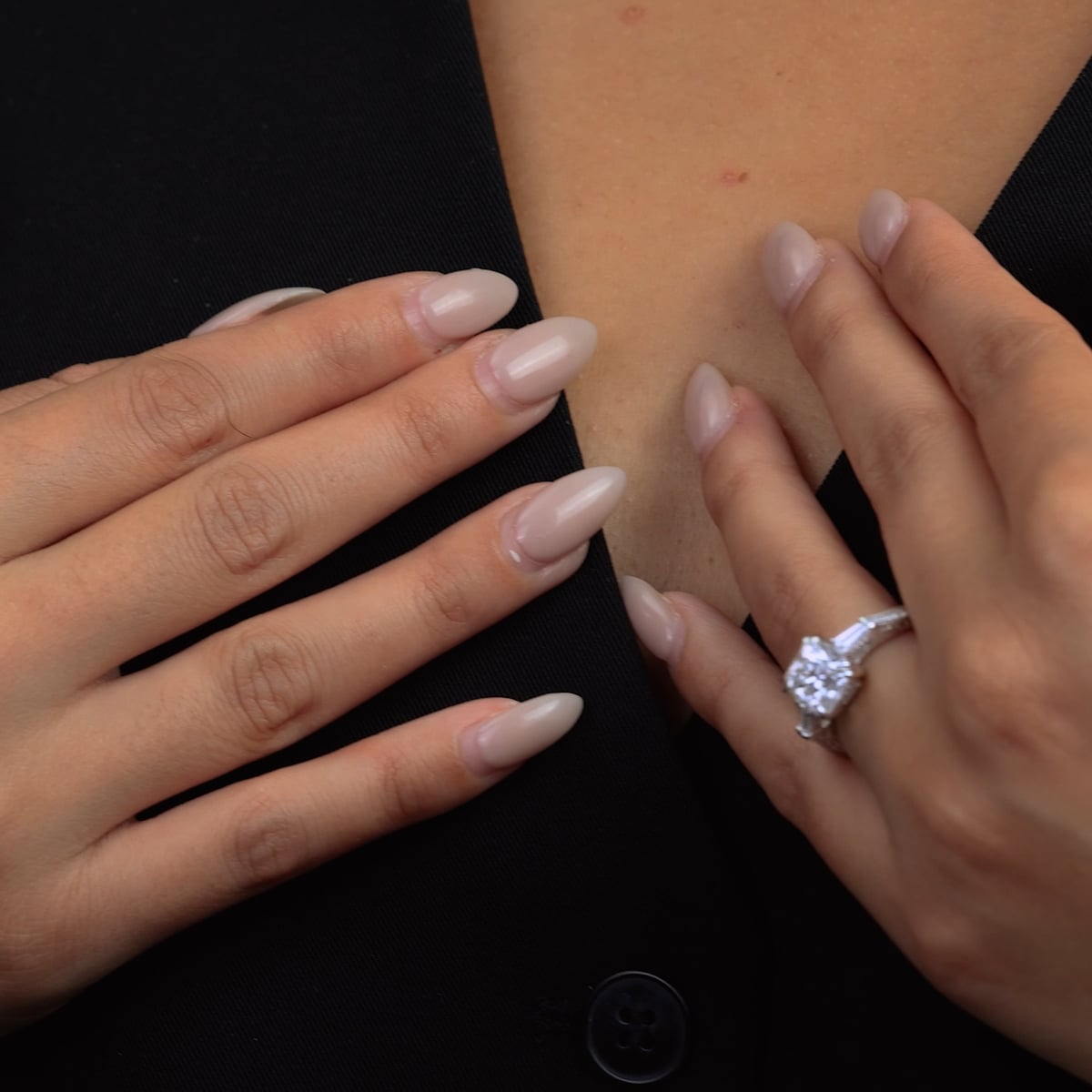 Celestia Cushion Lab-Grown Diamond Old Mine Cut Filigree Engagement Ring with Baguette Side Stones