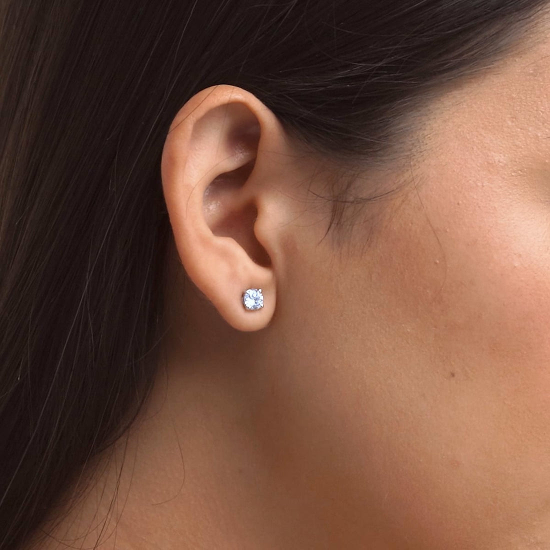 Round Lab Grown Diamond Stud Earrings