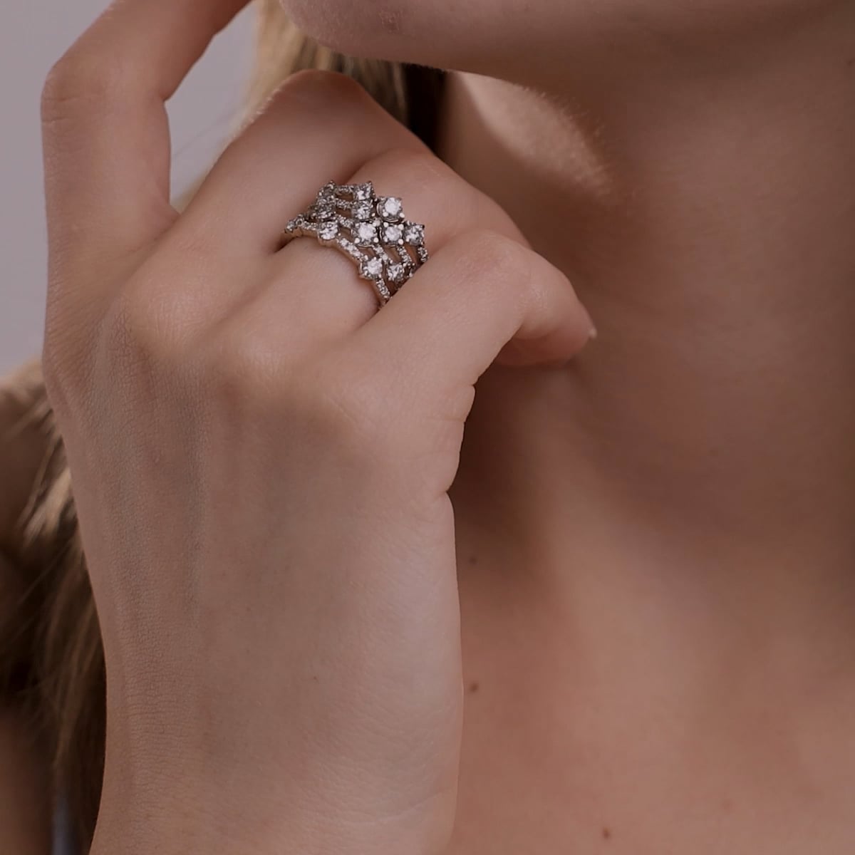 Multivéra Round Lab-Grown Diamond Multi Row Band