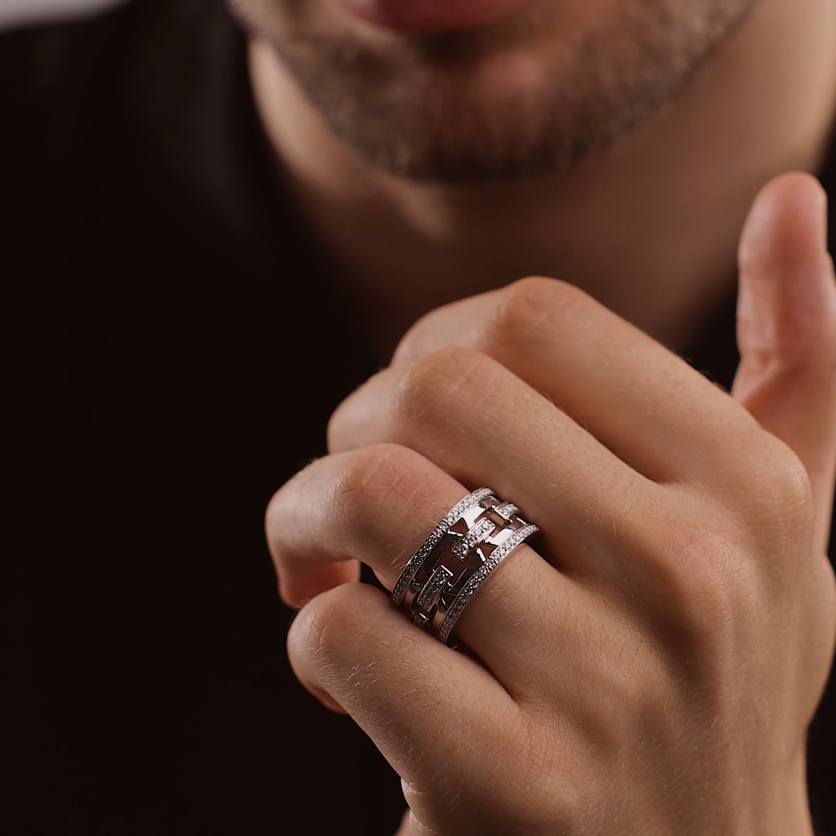 Contemporary Round Lab Grown Diamond Mariner Style Eternity Band