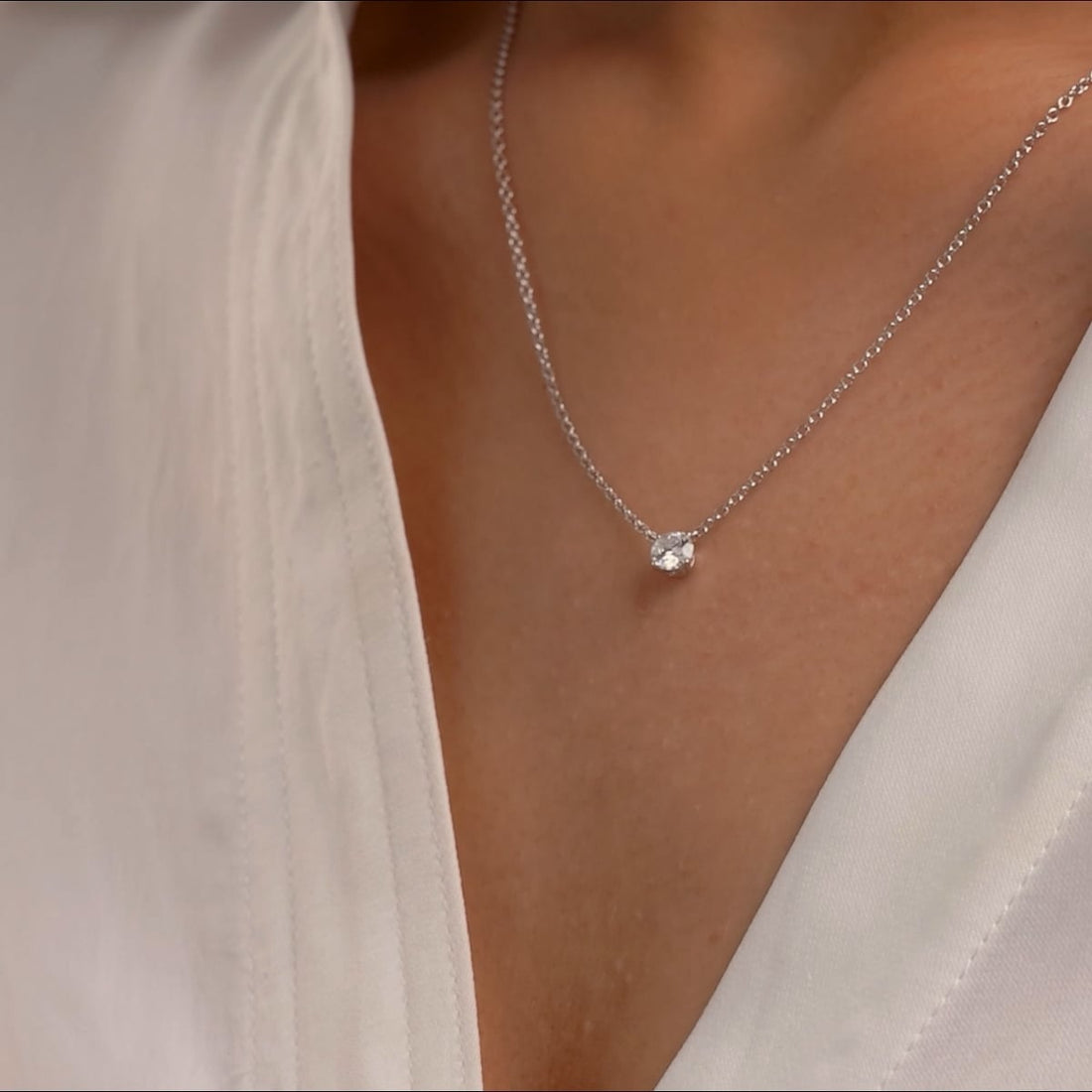 Celeste Round Lab Grown Diamond Solitaire Pendant