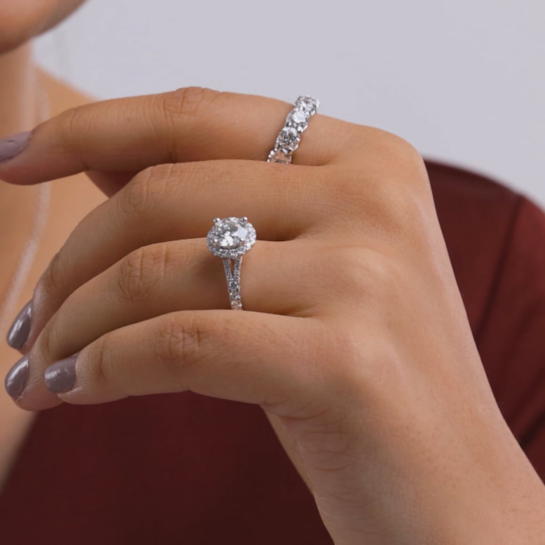 Aurielle U-Shaped Round Lab-Grown Diamond Eternity Band