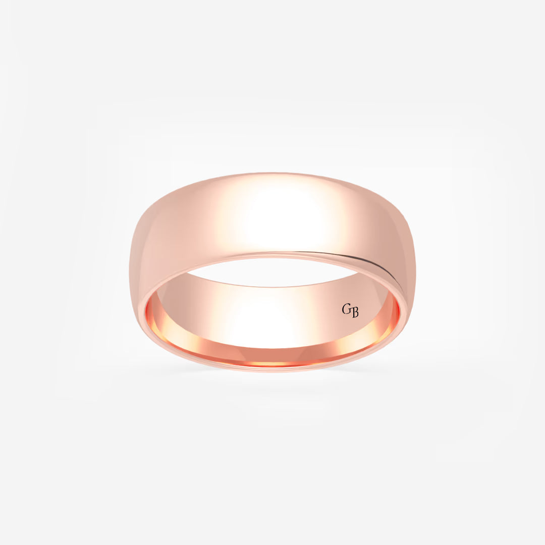 High Polished Classic Wedding Band in Solid Gold