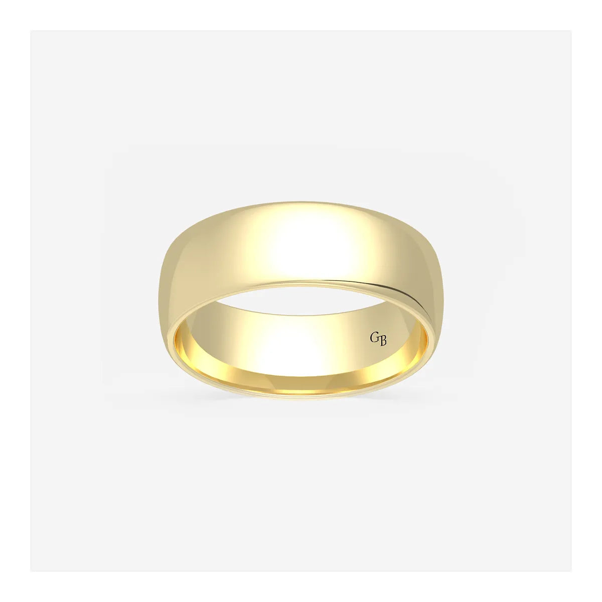 High Polished Classic Wedding Band in Solid Gold