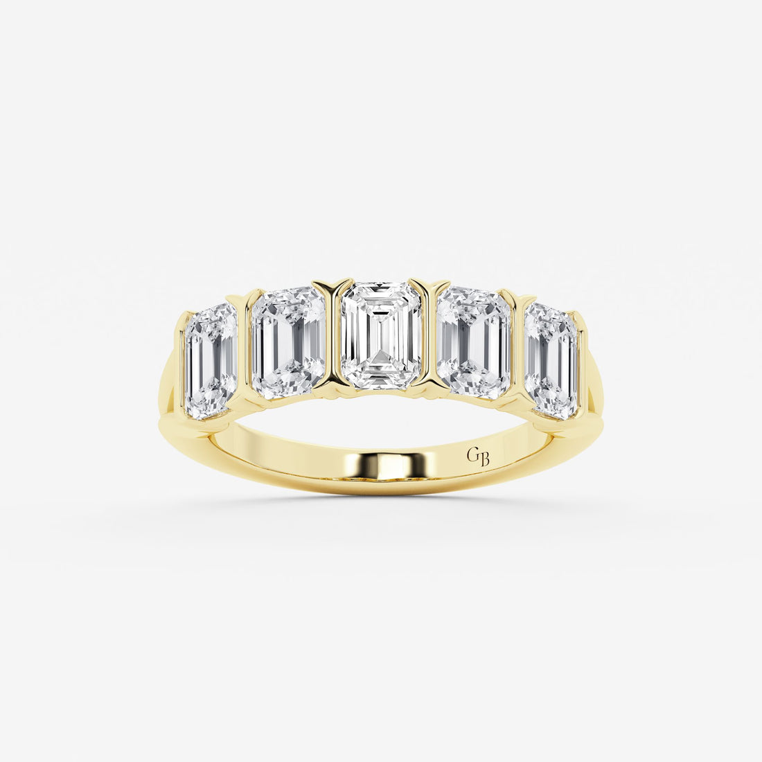 Milestara Emerald Lab-Grown Diamond Five-Stone Anniversary Band