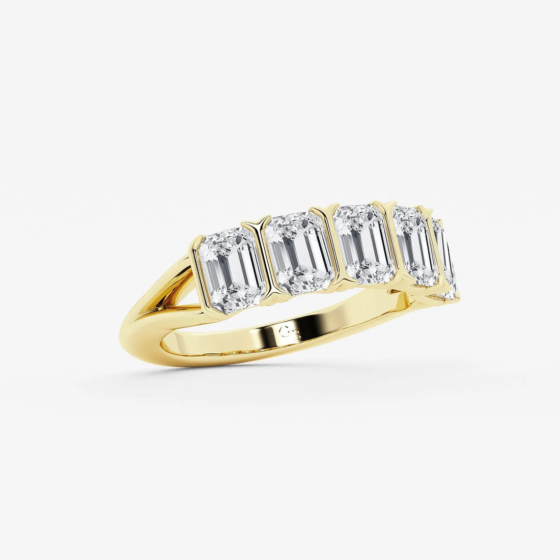 Milestara Emerald Lab-Grown Diamond Five-Stone Anniversary Band