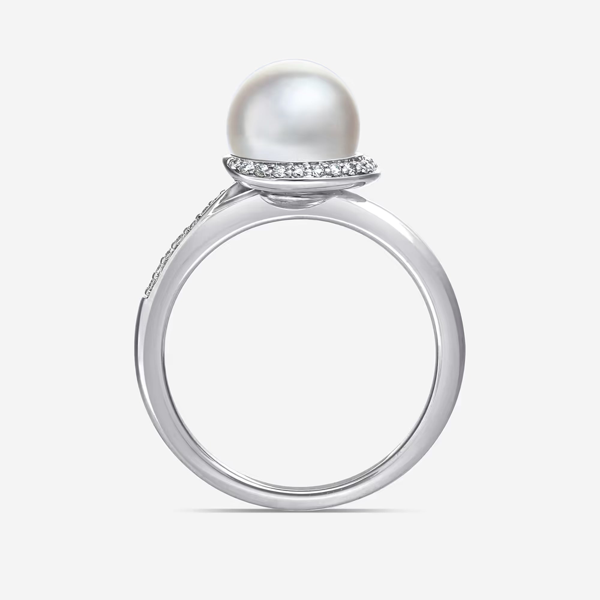 Lumivéra Akoya Pearl & Lab-Grown Diamond Ring