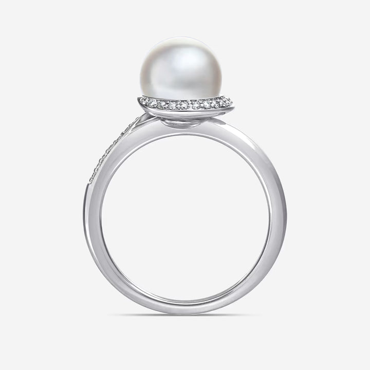Lumivéra Akoya Pearl & Lab-Grown Diamond Ring