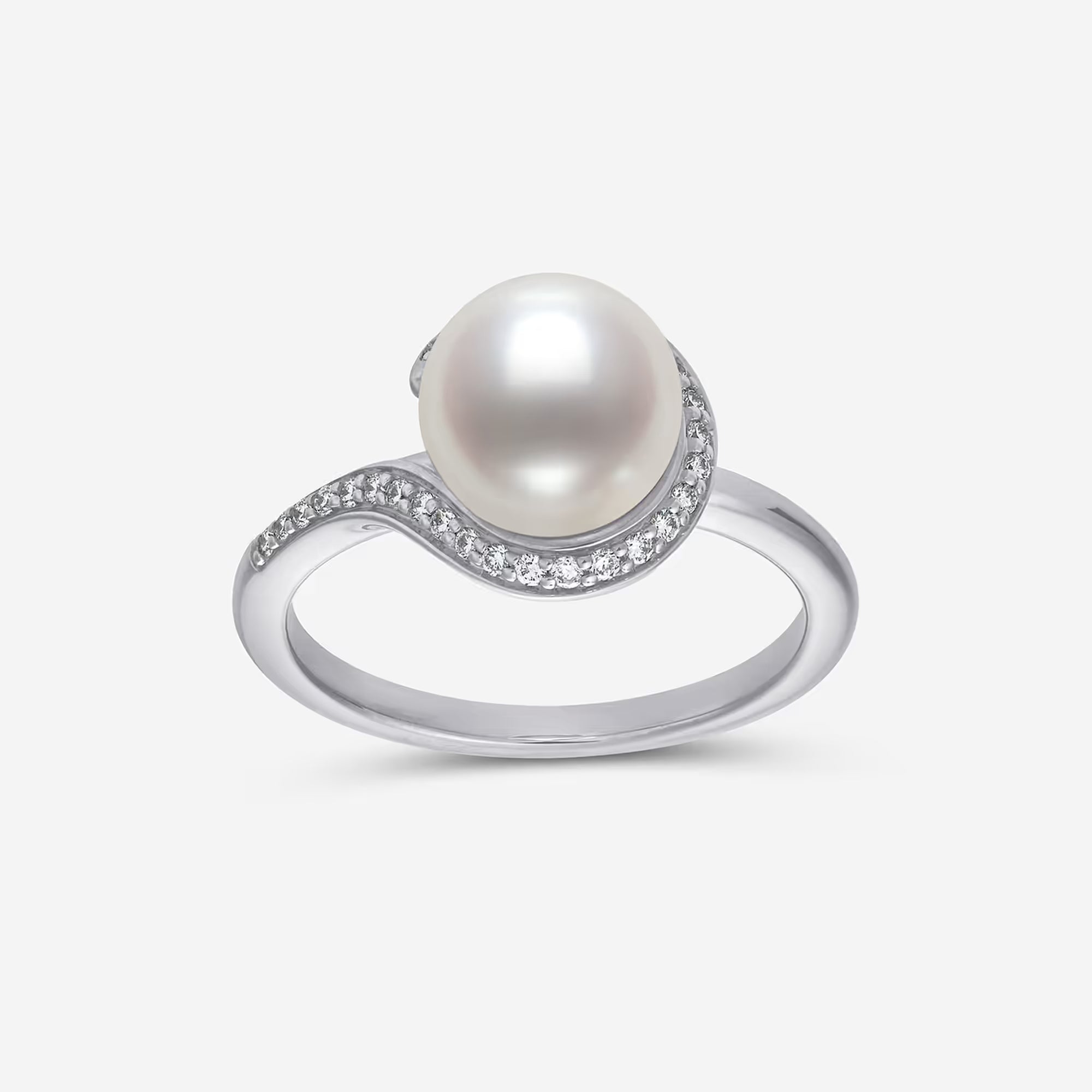 Lumivéra Akoya Pearl & Lab-Grown Diamond Ring