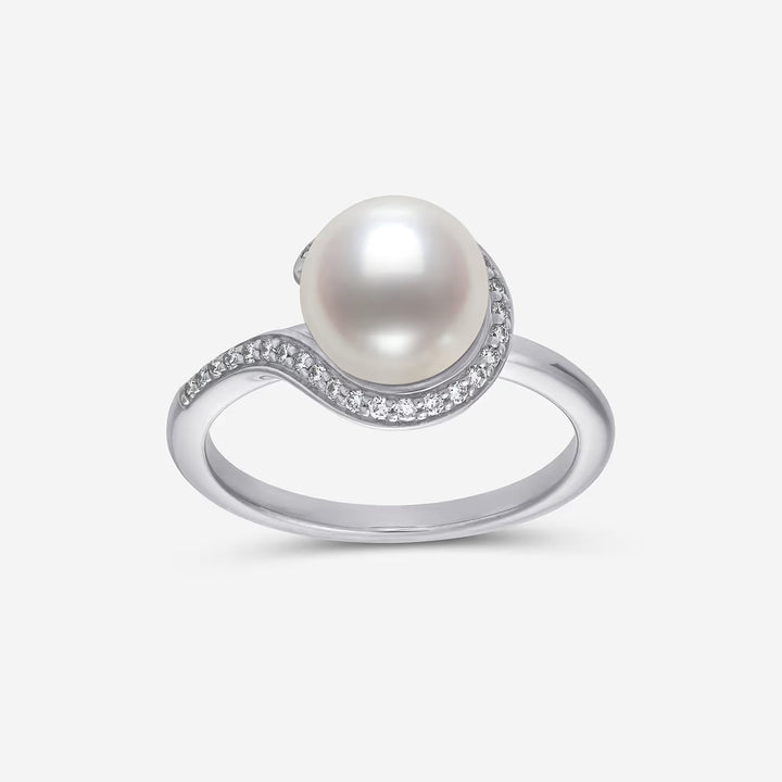 Lumivéra Akoya Pearl & Lab-Grown Diamond Ring