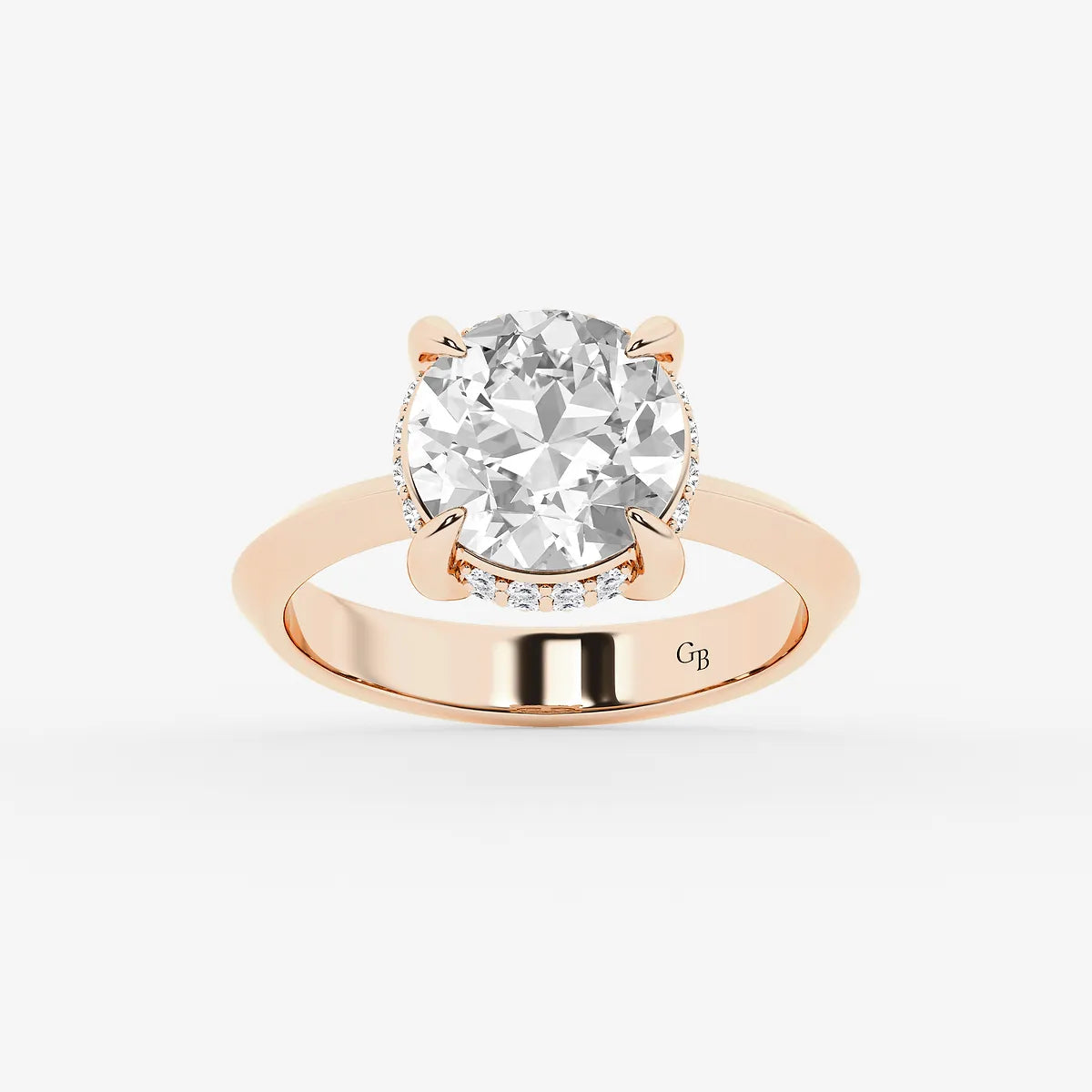 Heirloom Lumière Old European Cut Lab-Grown Diamond Hidden Halo Double Row Vintage Ring