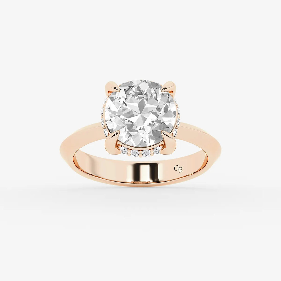Heirloom Lumière Old European Cut Lab-Grown Diamond Hidden Halo Double Row Vintage Ring