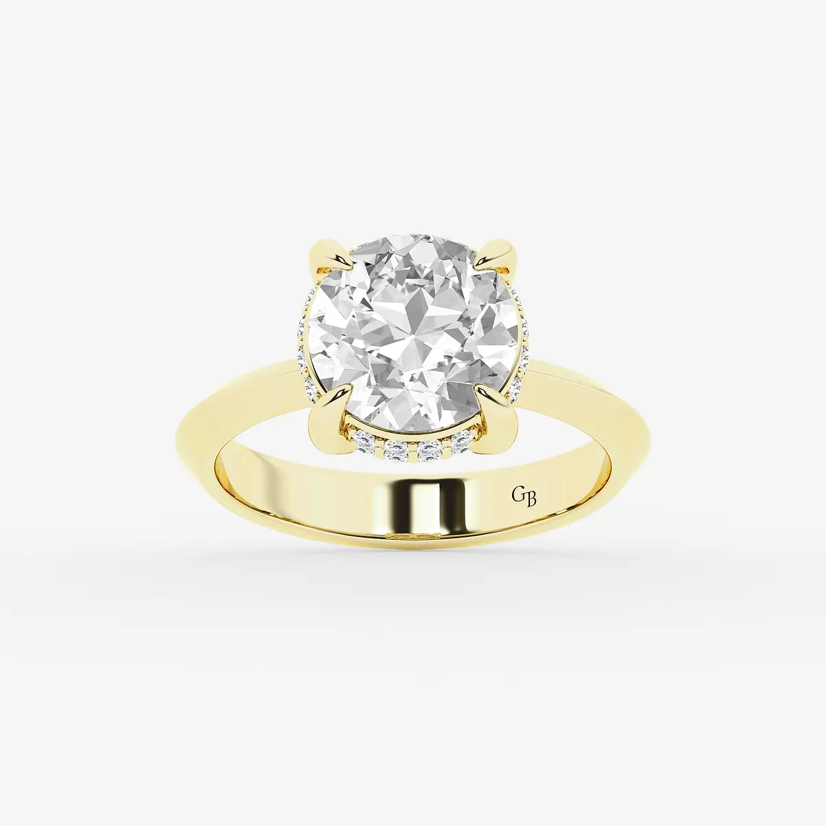 Heirloom Lumière Old European Cut Lab-Grown Diamond Hidden Halo Double Row Vintage Ring