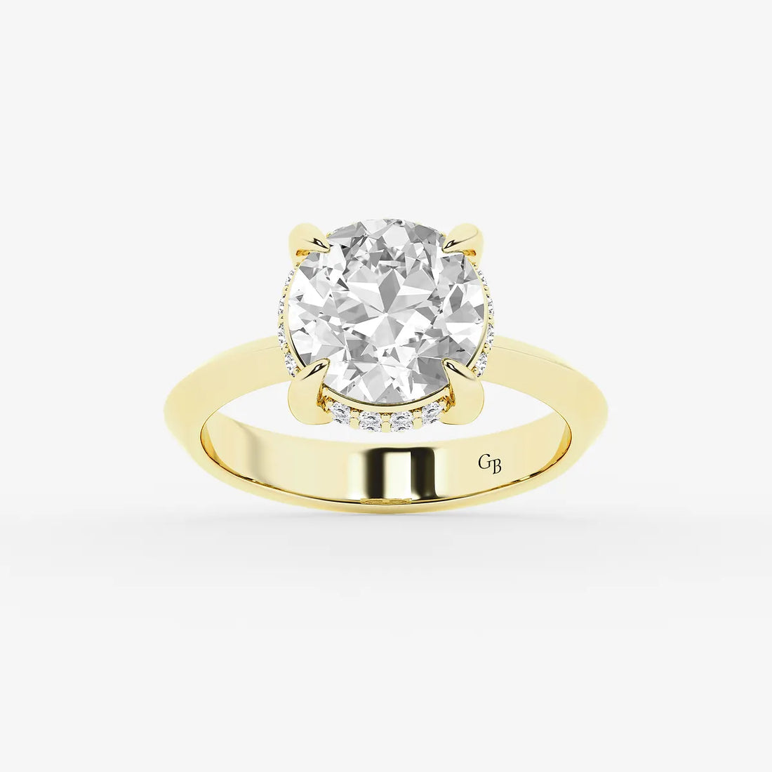 Heirloom Lumière Old European Cut Lab-Grown Diamond Hidden Halo Double Row Vintage Ring