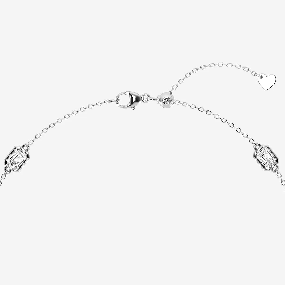 Elegancia Emerald Cut Lab Grown Diamond Bezel Anklet