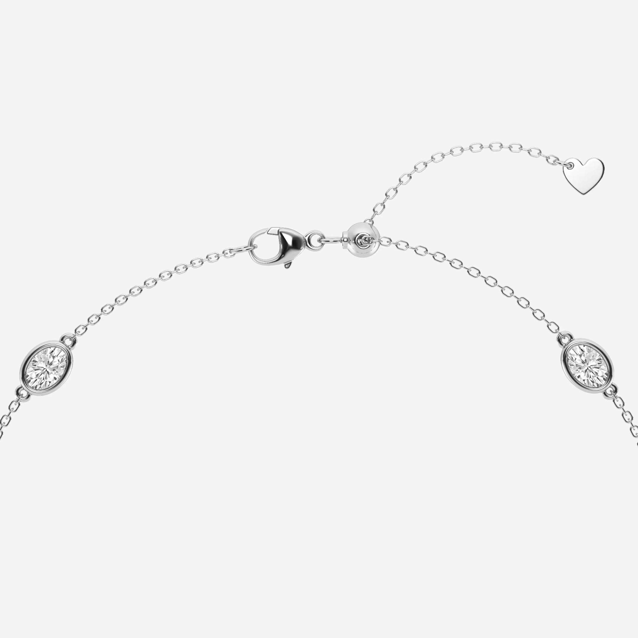 Lunara Oval Lab Grown Diamond Bezel Set Anklet