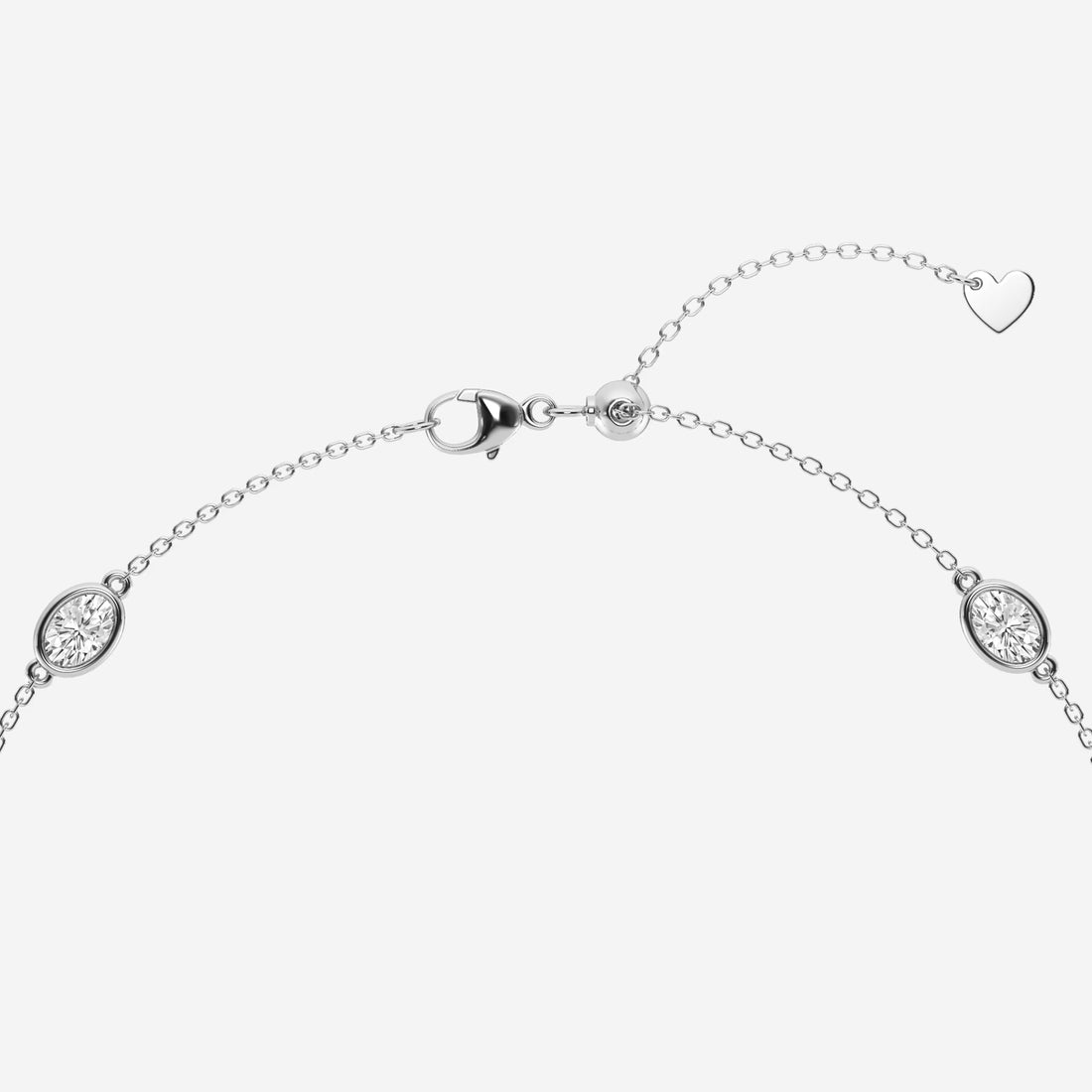 Lunara Oval Lab Grown Diamond Bezel Set Anklet