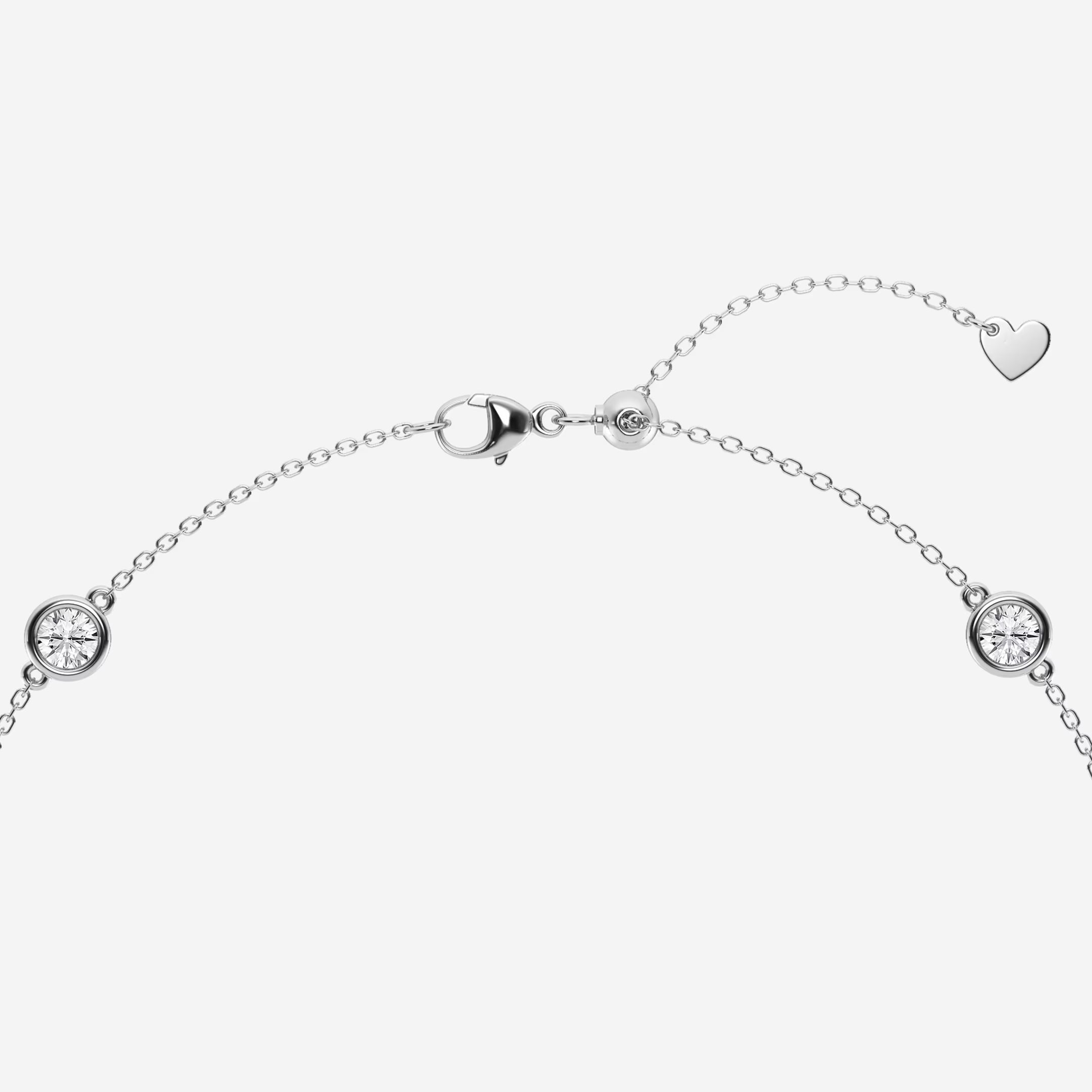 Celestia Round Lab Grown Diamond Bezel Set Anklet