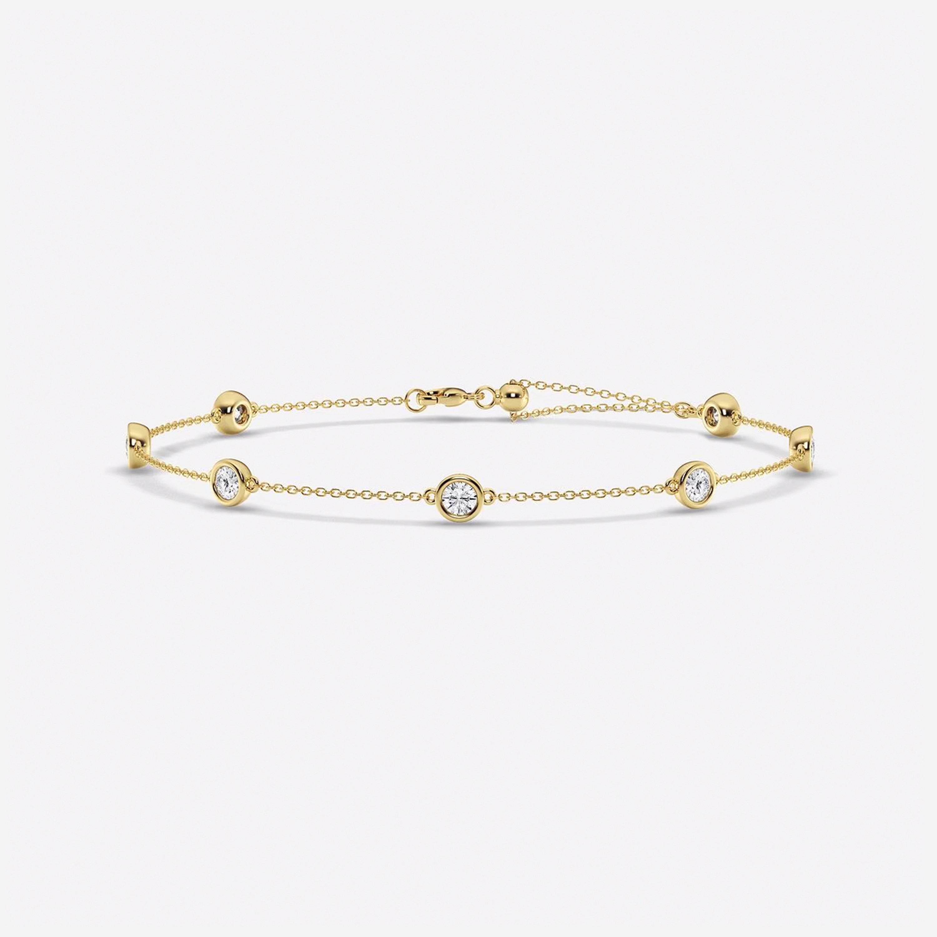Celestia Round Lab Grown Diamond Bezel Set Anklet