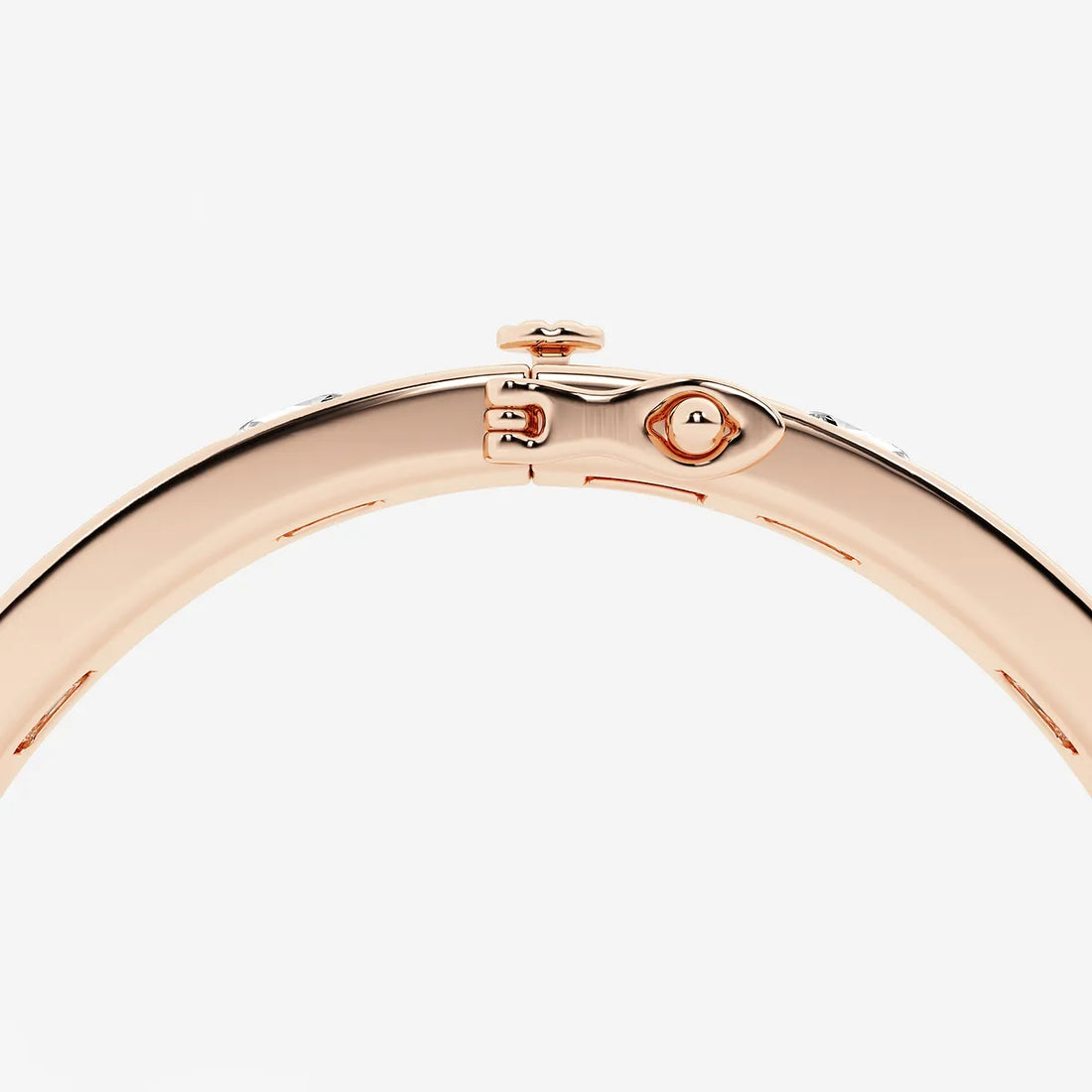 Rosé Geometry Asscher Lab Grown Diamond Bangle Bracelet