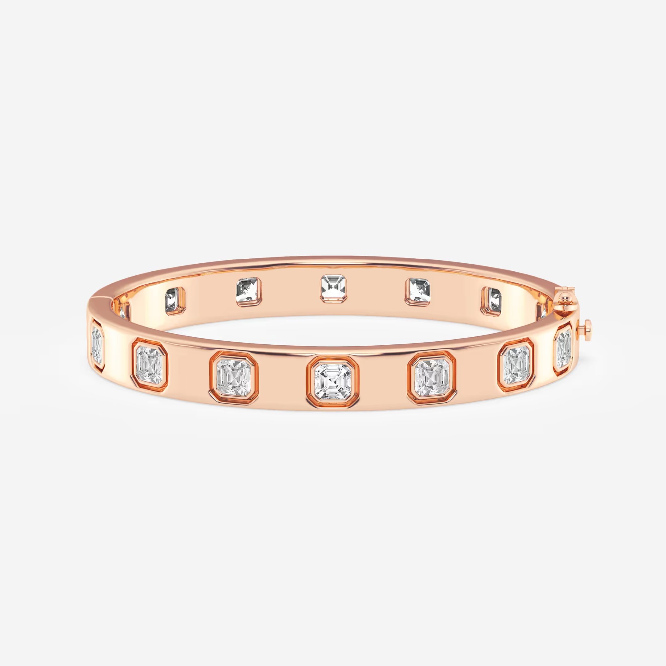 Regalia Asscher Lab Grown Diamond Classic Bangle Bracelet