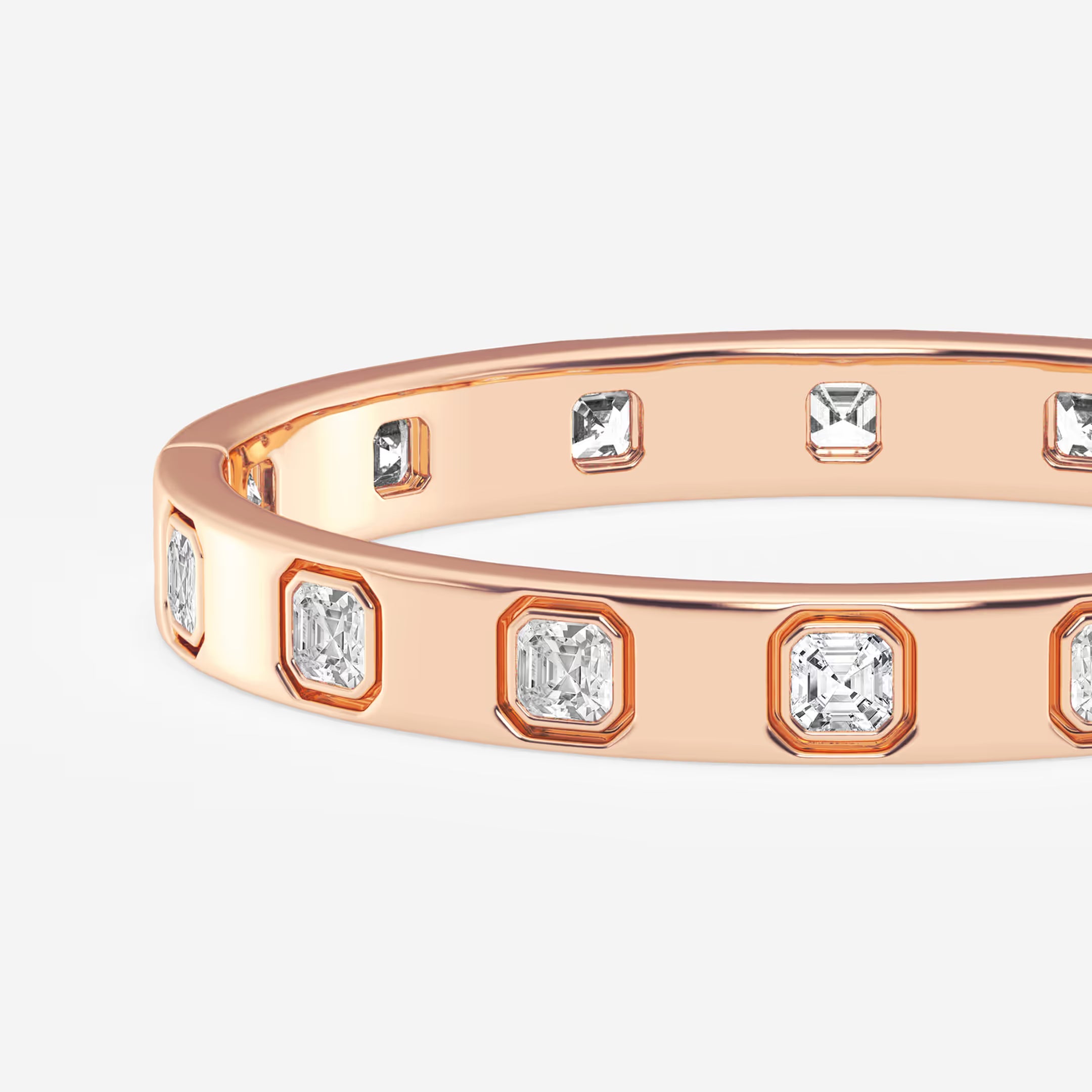 Regalia Asscher Lab Grown Diamond Classic Bangle Bracelet