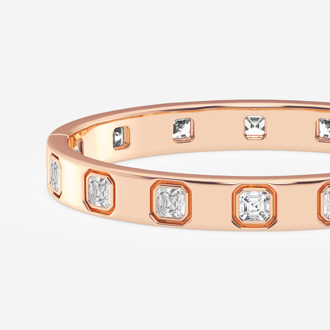 Regalia Asscher Lab Grown Diamond Classic Bangle Bracelet