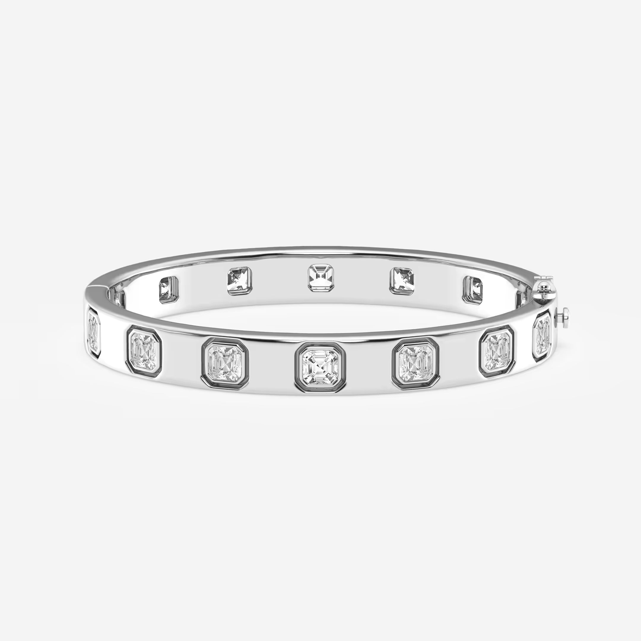 Regalia Asscher Lab Grown Diamond Classic Bangle Bracelet