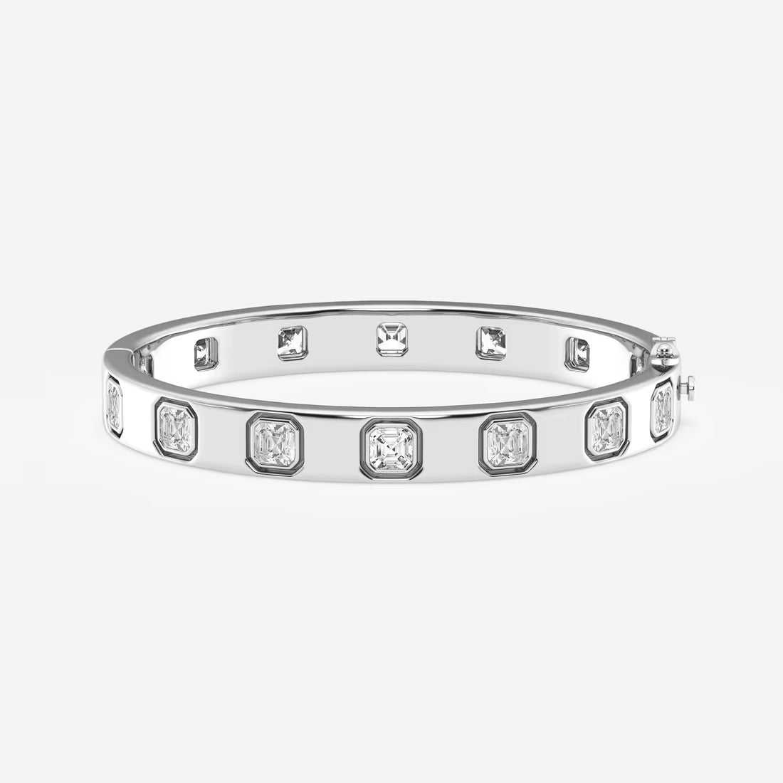 Regalia Asscher Lab Grown Diamond Classic Bangle Bracelet