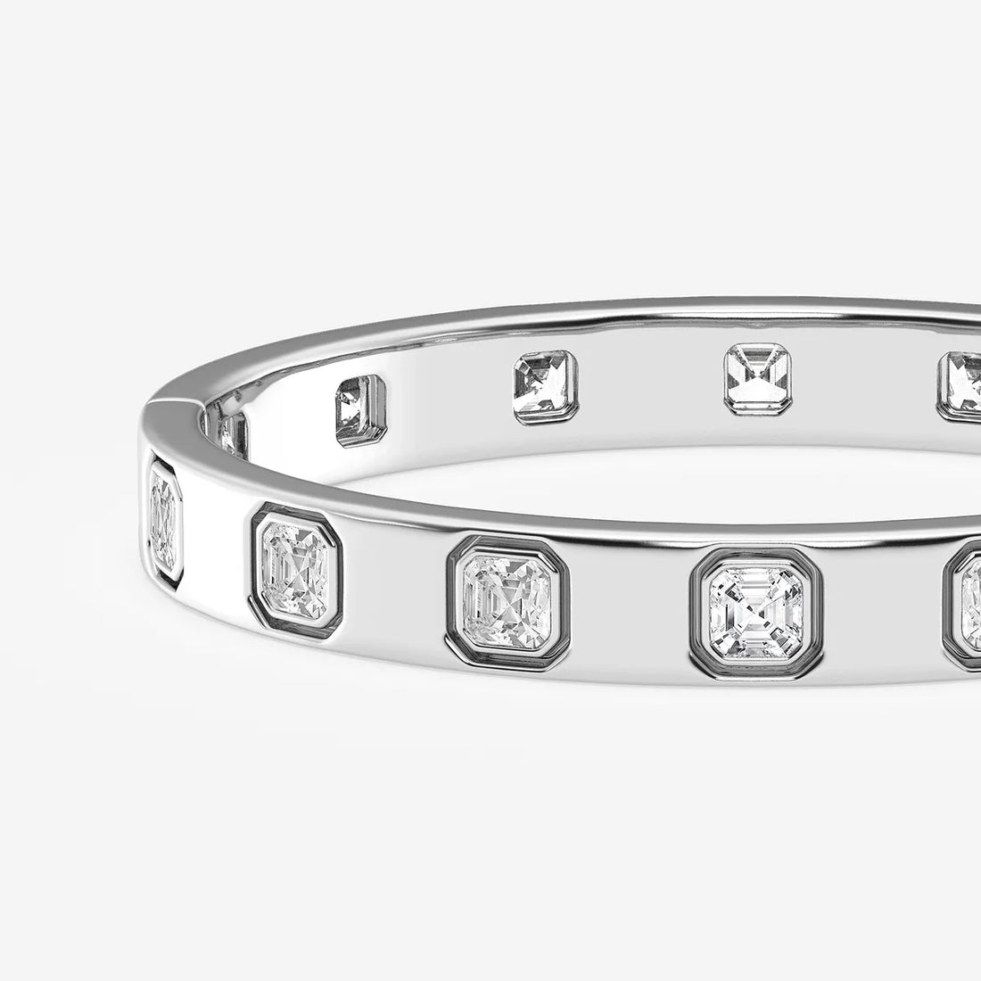 Regalia Asscher Lab Grown Diamond Classic Bangle Bracelet