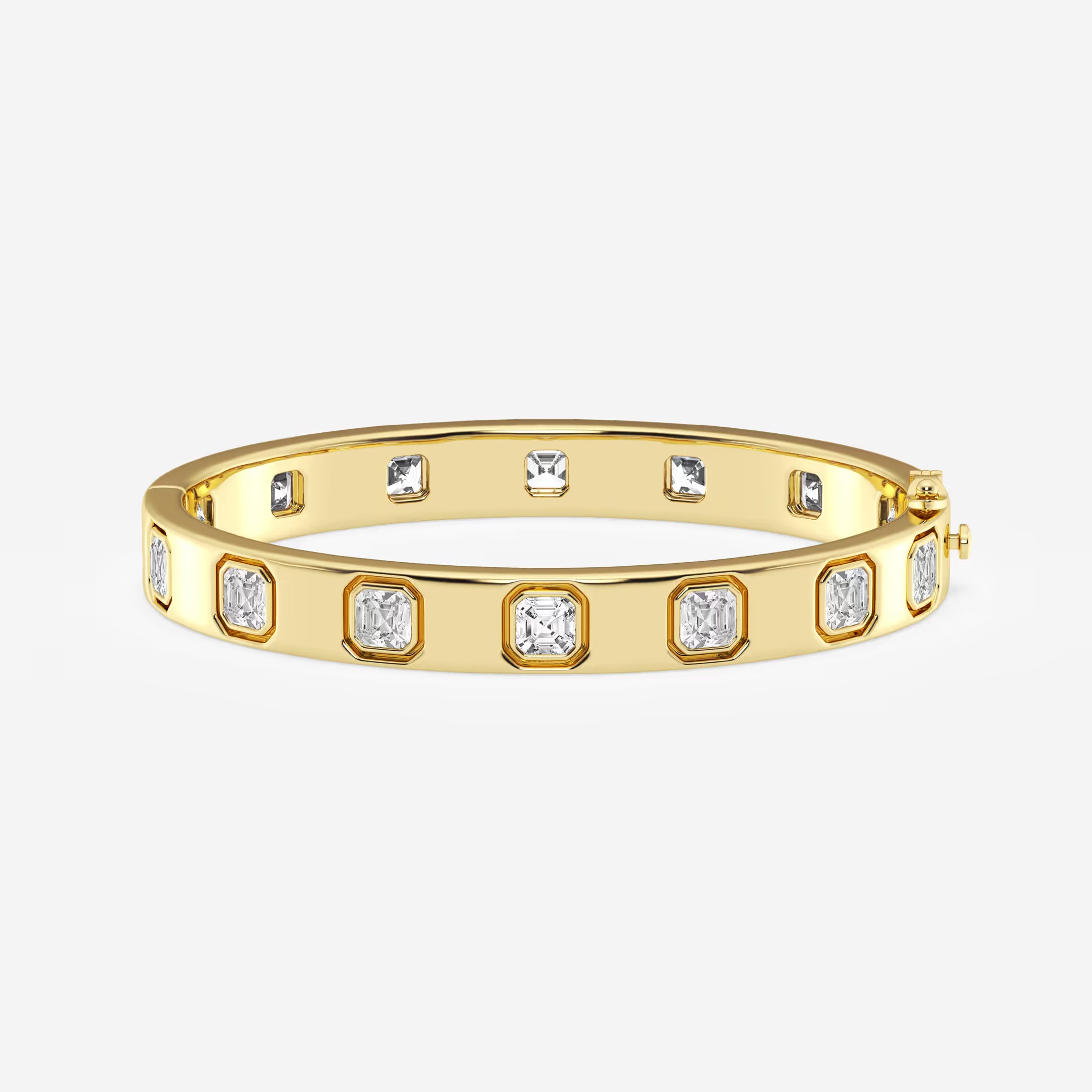 Regalia Asscher Lab Grown Diamond Classic Bangle Bracelet