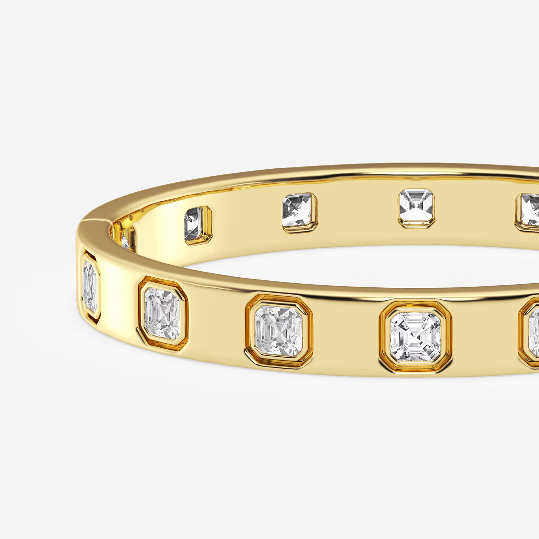 Regalia Asscher Lab Grown Diamond Classic Bangle Bracelet