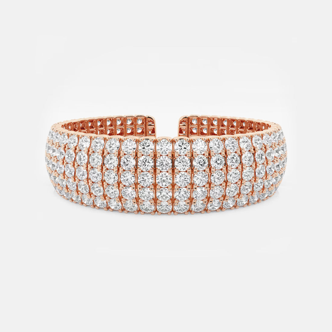 Imperial Shine Round Lab Grown Diamond Cuban Link Bracelet