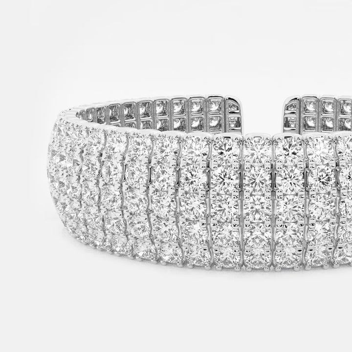 Imperial Shine Round Lab Grown Diamond Cuban Link Bracelet