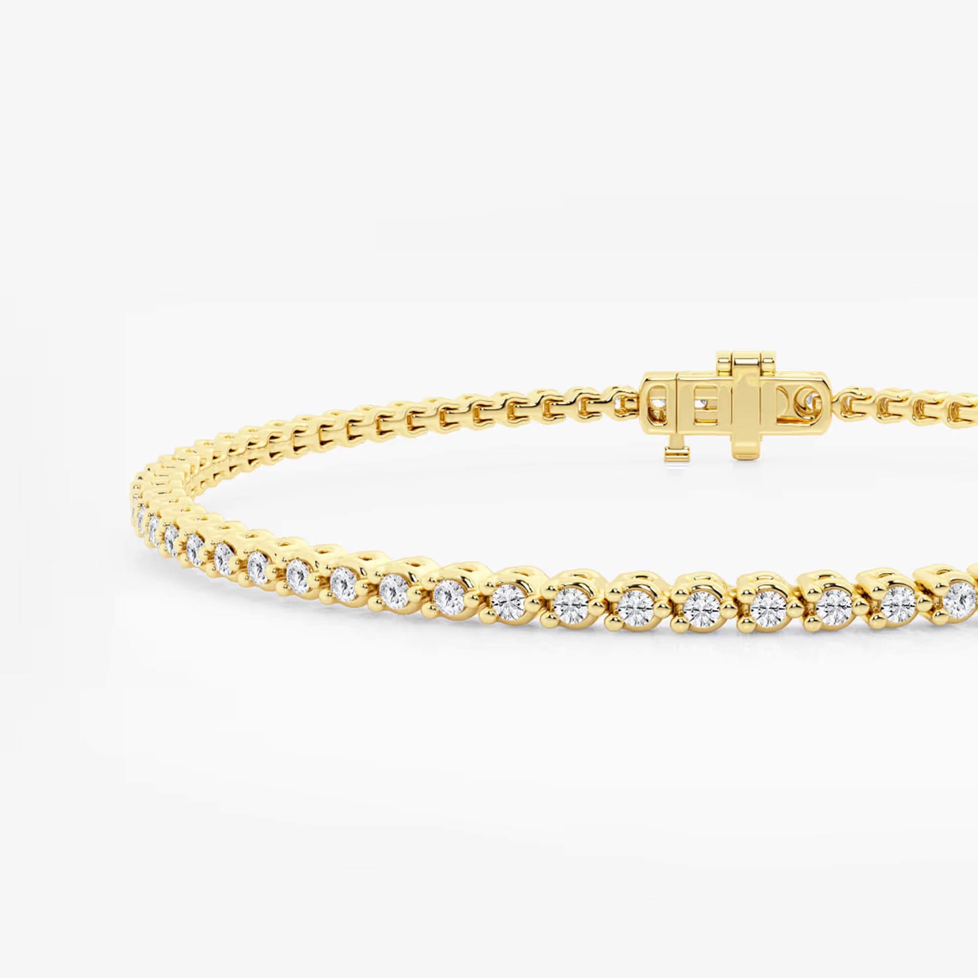 Triluxe Round Lab Grown Diamond Three-Prong Tennis Bracelet