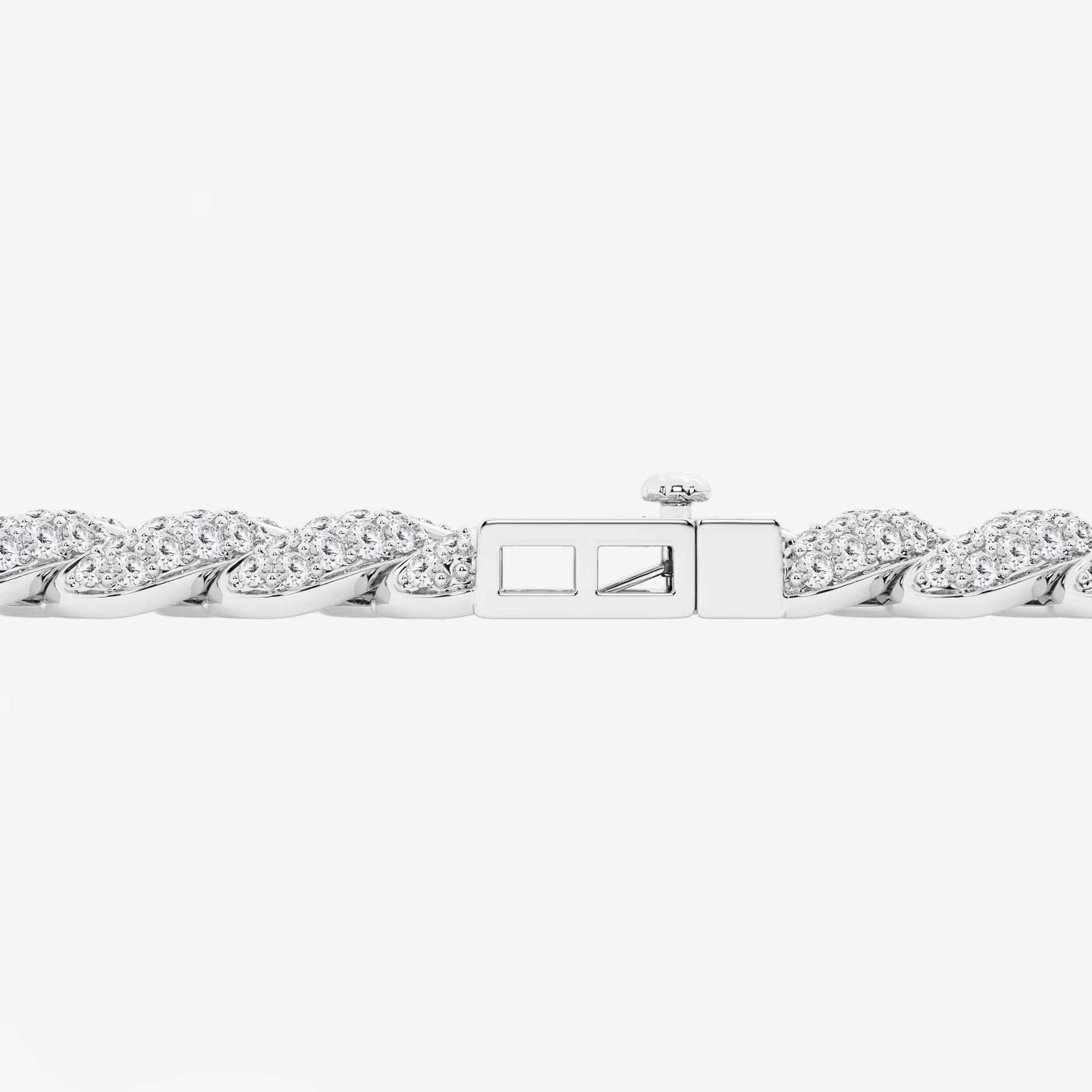 Imperial Ice Round Lab Grown Diamond Cuban Link Bracelet