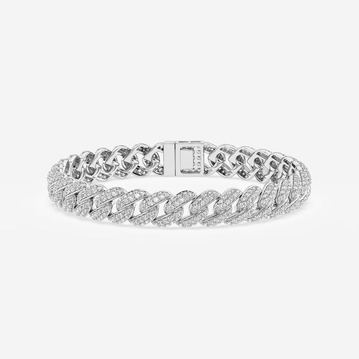 Imperial Ice Round Lab Grown Diamond Cuban Link Bracelet