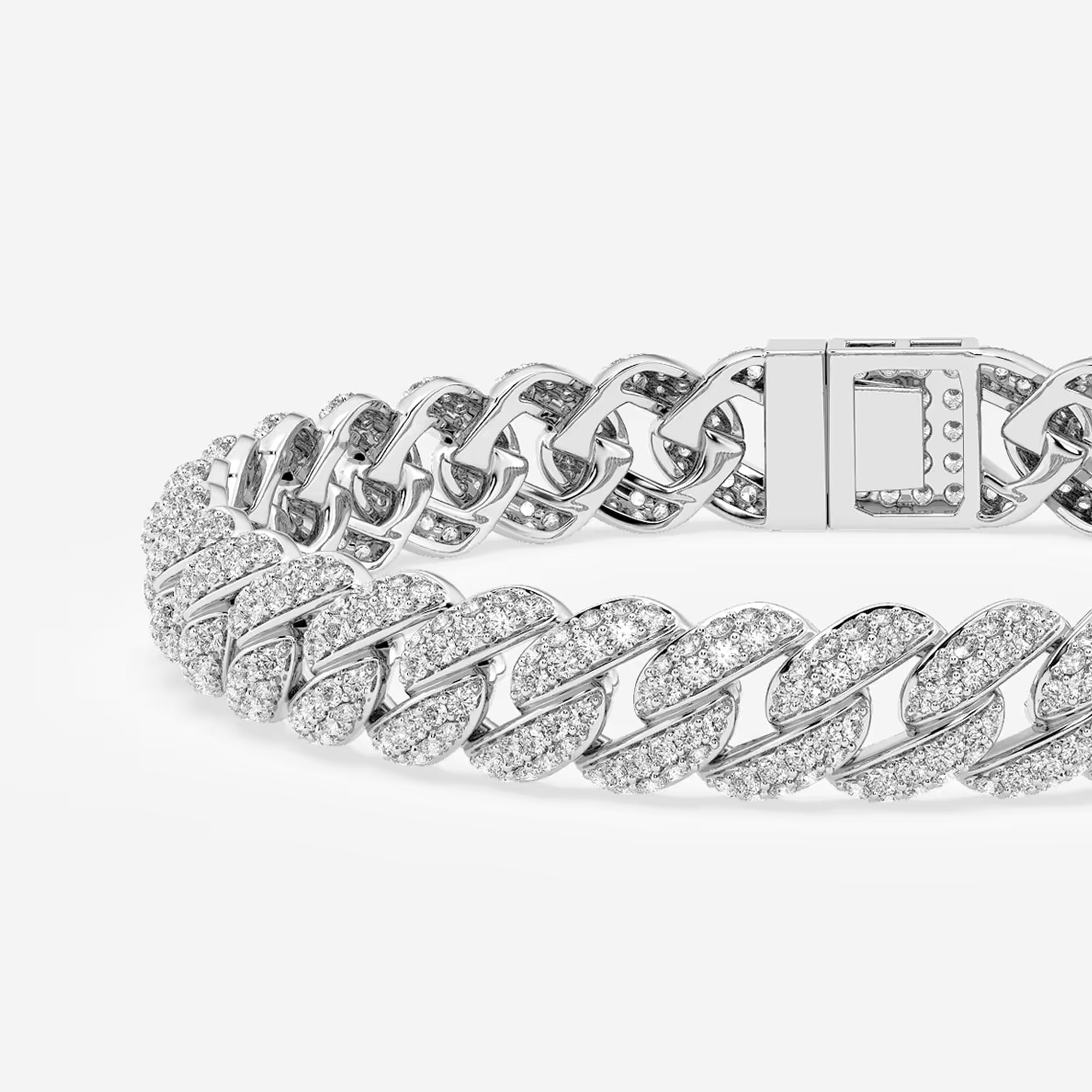 Imperial Ice Round Lab Grown Diamond Cuban Link Bracelet