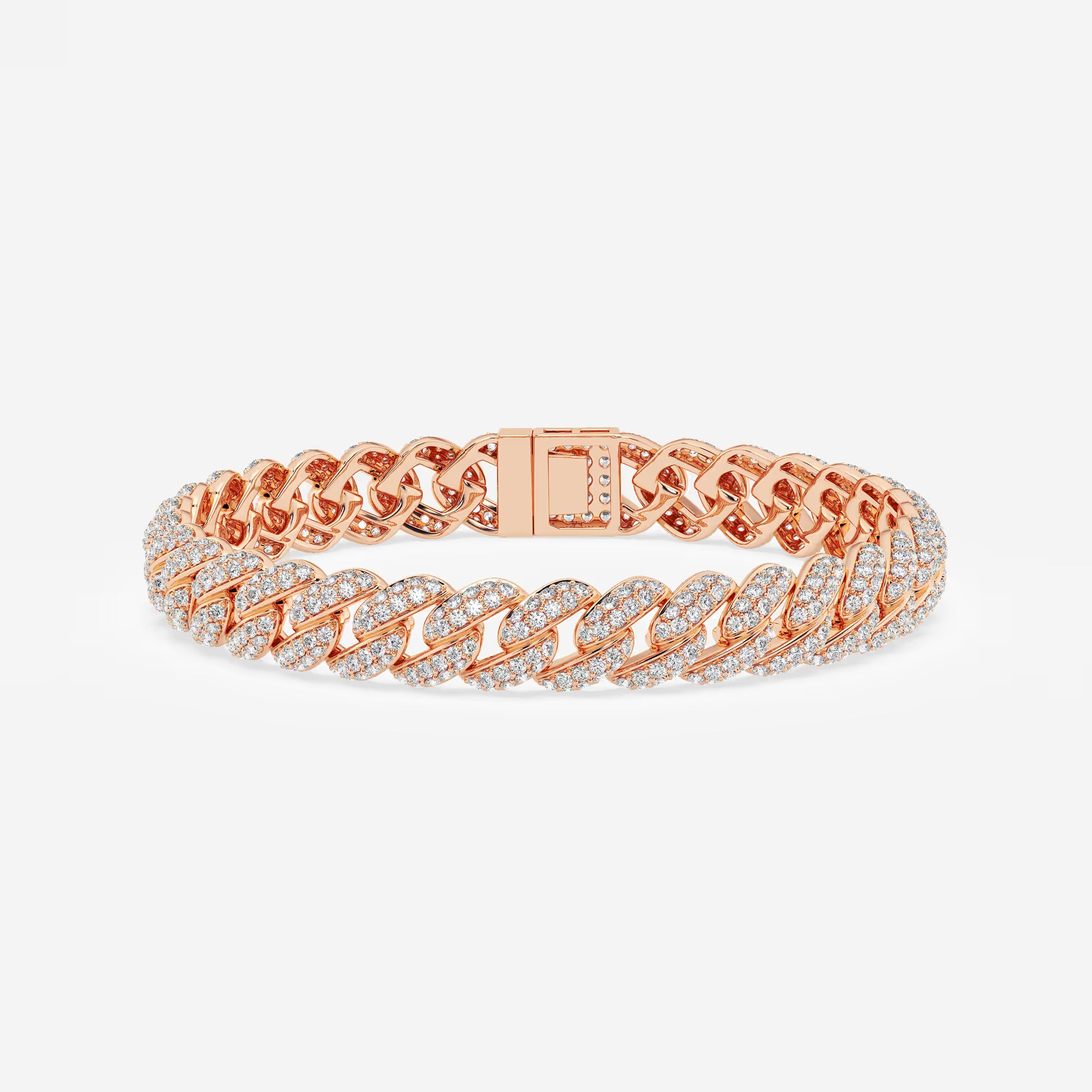 Imperial Ice Round Lab Grown Diamond Cuban Link Bracelet