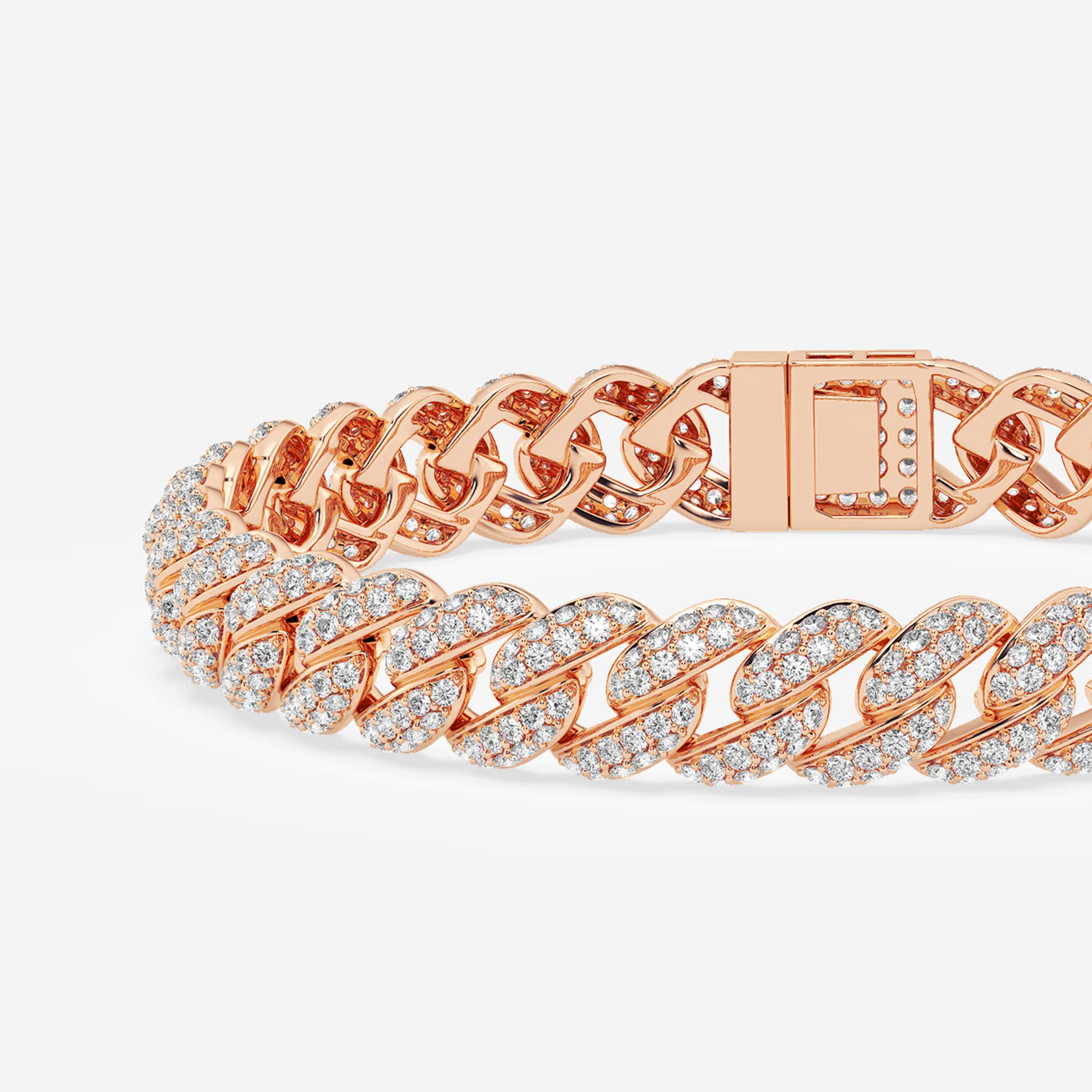 Imperial Ice Round Lab Grown Diamond Cuban Link Bracelet