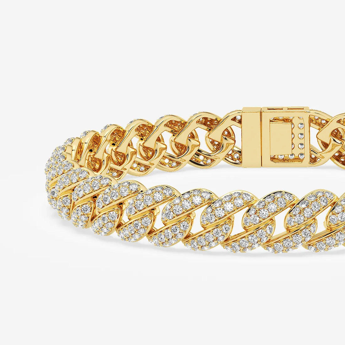 Imperial Ice Round Lab Grown Diamond Cuban Link Bracelet