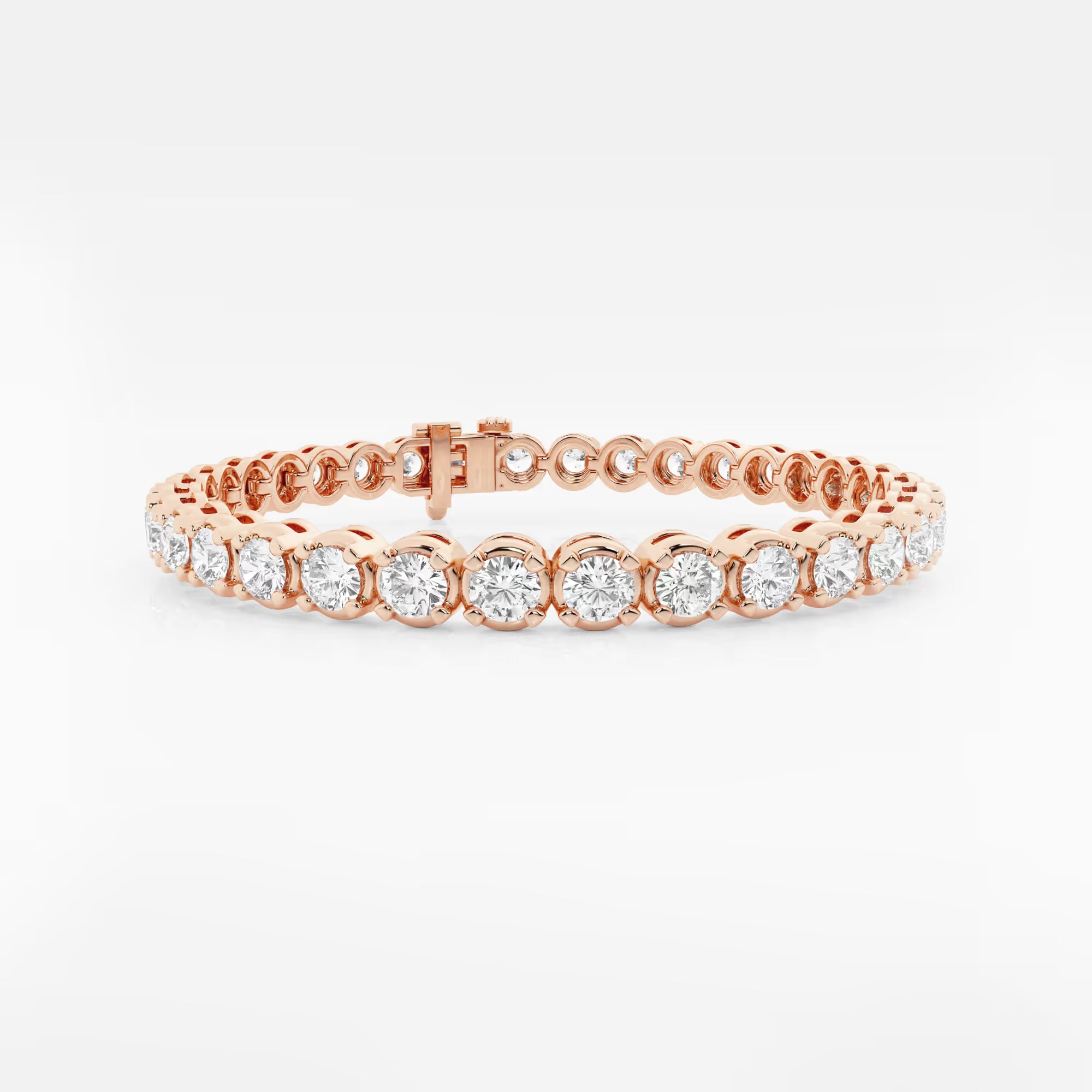 Radiant Court Round Lab Grown Diamond Four-Prong Tennis Bracelet