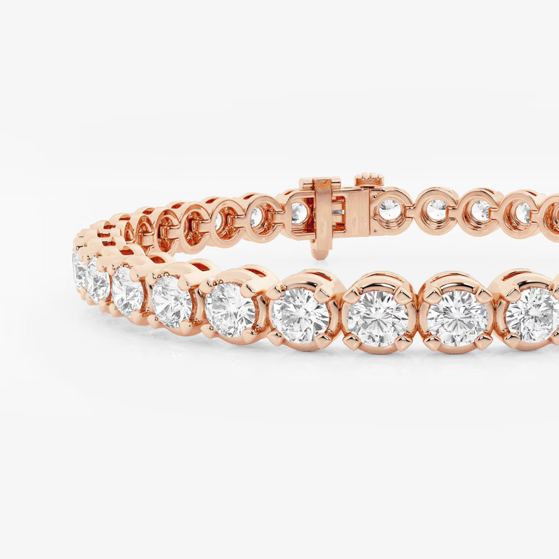 Radiant Court Round Lab Grown Diamond Four-Prong Tennis Bracelet